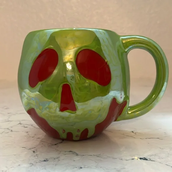 Disney Villians hand-painted poison apple 🍎 mug NWT - Picture 1 of 5